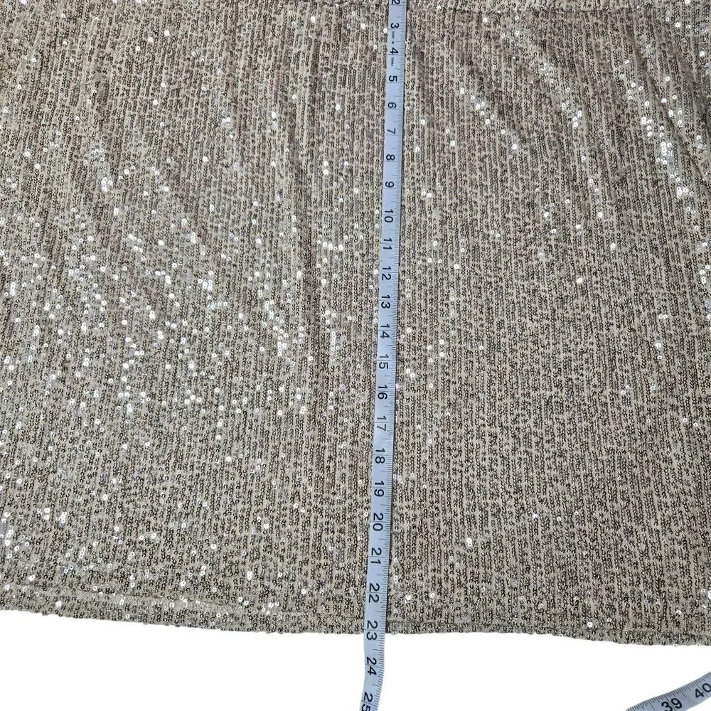 Torrid Mini Sequin Skirt Champagne NWT 6X - Picture 6 of 7